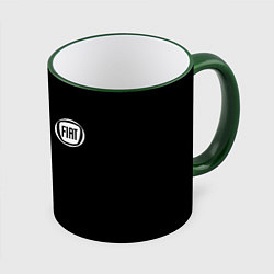 Кружка цветная FIAT logo white auto