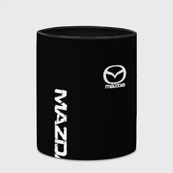 Кружка 3D Mazda white logo, цвет: 3D-белый + черный — фото 2