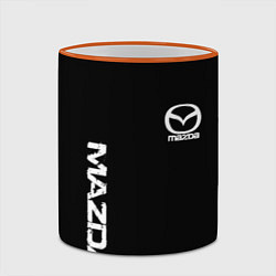 Кружка 3D Mazda white logo, цвет: 3D-оранжевый кант — фото 2