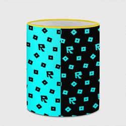Кружка 3D Roblox mobile game pattern, цвет: 3D-желтый кант — фото 2