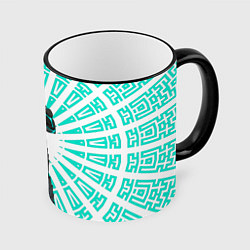 Кружка 3D Кафка Хибино в форме кайдзю, цвет: 3D-черный кант