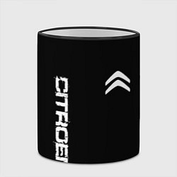 Кружка 3D Citroen logo white, цвет: 3D-черный кант — фото 2