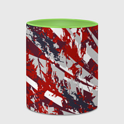 Кружка 3D Яркий абстрактный узор для спорта, цвет: 3D-белый + светло-зеленый — фото 2
