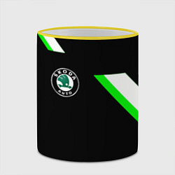 Кружка 3D Skoda geometry, цвет: 3D-желтый кант — фото 2