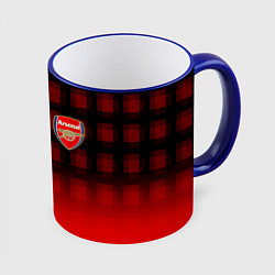 Кружка 3D Arsenal fc sport geometry steel, цвет: 3D-синий кант