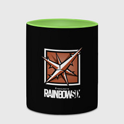 Кружка 3D Том Кленси радуга 6, цвет: 3D-белый + светло-зеленый — фото 2