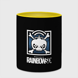 Кружка 3D Rainbow six шутер гейм стиль, цвет: 3D-белый + желтый — фото 2