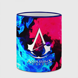 Кружка 3D Assassins Creed fight fire, цвет: 3D-синий кант — фото 2