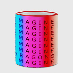 Кружка 3D Imagine Dragons neon rock, цвет: 3D-красный кант — фото 2