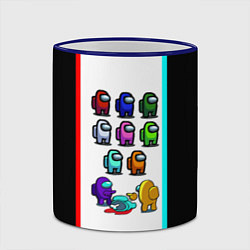Кружка 3D Among us line, цвет: 3D-синий кант — фото 2