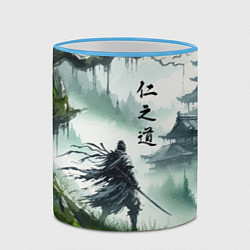 Кружка 3D Samurai - ghost of Tsushima, цвет: 3D-небесно-голубой кант — фото 2