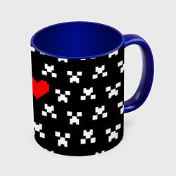 Кружка цветная Minecraft pattern love