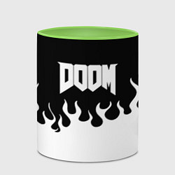 Кружка 3D Doom fire white, цвет: 3D-белый + светло-зеленый — фото 2