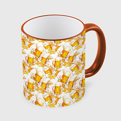 Кружка цветная Много пива