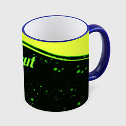 Кружка 3D Fallout toxic line, цвет: 3D-синий кант
