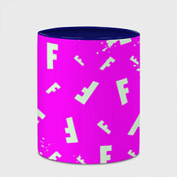 Кружка 3D Fortnite pattern pink, цвет: 3D-белый + синий — фото 2