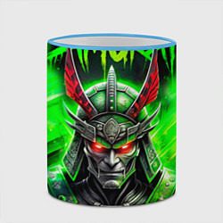 Кружка 3D Samurai green, цвет: 3D-небесно-голубой кант — фото 2