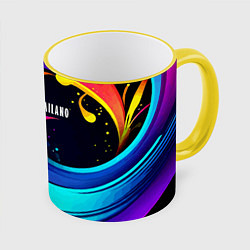 Кружка цветная Neon abstraction - Milano