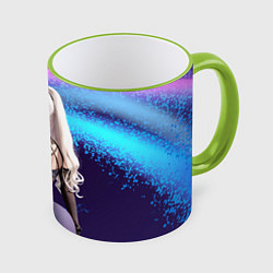 Кружка цветная Девушка в обтягивающих лосинах