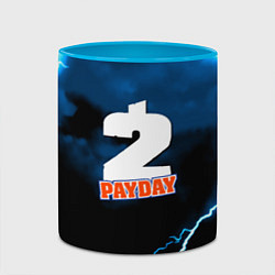 Кружка 3D Payday 2 storm, цвет: 3D-белый + небесно-голубой — фото 2