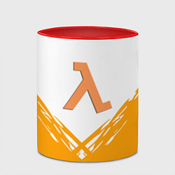 Кружка 3D Half life текстура, цвет: 3D-белый + красный — фото 2