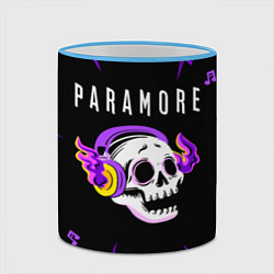 Кружка 3D Paramore неоновый череп, цвет: 3D-небесно-голубой кант — фото 2