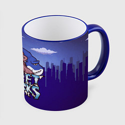 Кружка 3D Street sharks - Городские Уличные Акулы, цвет: 3D-синий кант