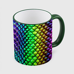 Кружка цветная Радужная кожа змеи