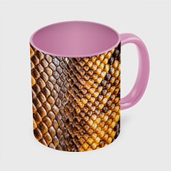 Кружка цветная Текстурная кожа кобры