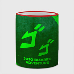 Кружка 3D JoJo Bizarre Adventure - green gradient, цвет: 3D-красный кант — фото 2