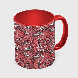 Кружка цветная Ацтеки и звери