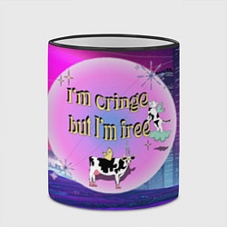 Кружка 3D Кринж свобода на белом фоне, цвет: 3D-черный кант — фото 2