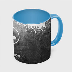 Кружка 3D Evangelion - grey gradient, цвет: 3D-белый + небесно-голубой
