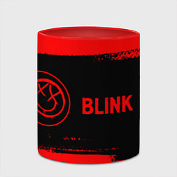 Кружка 3D Blink 182 - red gradient по-горизонтали, цвет: 3D-белый + красный — фото 2