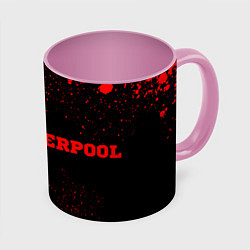 Кружка 3D Liverpool - red gradient по-горизонтали, цвет: 3D-белый + розовый