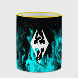 Кружка 3D The elder scrolls neon flame, цвет: 3D-желтый кант — фото 2