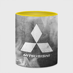 Кружка 3D Mitsubishi - grey gradient, цвет: 3D-белый + желтый — фото 2