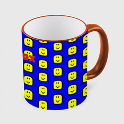Кружка 3D Roblox pattern mobile, цвет: 3D-оранжевый кант