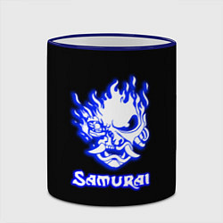 Кружка 3D Samurai logo ghost, цвет: 3D-синий кант — фото 2