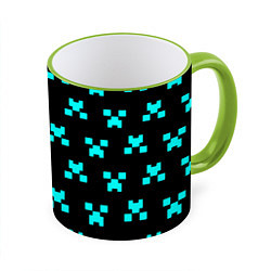 Кружка 3D Minecraft pattern game, цвет: 3D-светло-зеленый кант