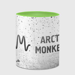 Кружка 3D Arctic Monkeys - white gradient по-горизонтали, цвет: 3D-белый + светло-зеленый — фото 2