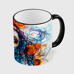 Кружка 3D Катрина День мертвых, цвет: 3D-черный кант