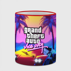 Кружка 3D Vice city retro wave Lambo, цвет: 3D-красный кант — фото 2