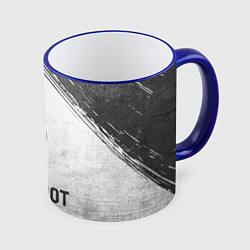 Кружка 3D Slipknot - white gradient, цвет: 3D-синий кант