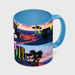 Кружка цветная GTA vice city коллаж