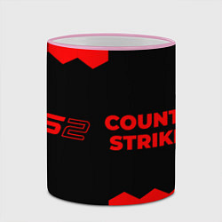 Кружка 3D Counter Strike 2 - red gradient по-горизонтали, цвет: 3D-розовый кант — фото 2