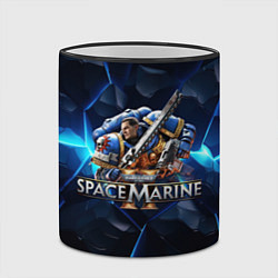 Кружка 3D Captain Titus Warhammer 40000 space marine 2, цвет: 3D-черный кант — фото 2