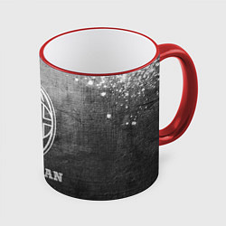 Кружка 3D AC Milan - grey gradient, цвет: 3D-красный кант