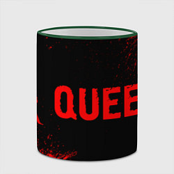 Кружка 3D Queen - red gradient по-горизонтали, цвет: 3D-зеленый кант — фото 2