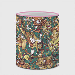 Кружка 3D Монстры и девушки, цвет: 3D-розовый кант — фото 2